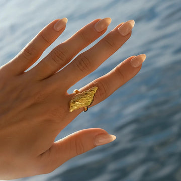 Stainless Steel 18K Gold Ring