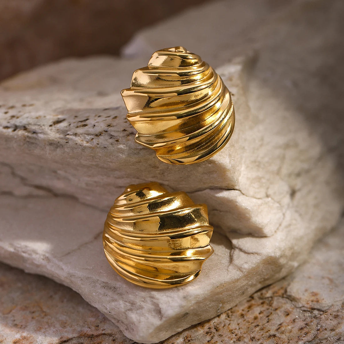 18K Gold Plated Stainless Steel Earrings