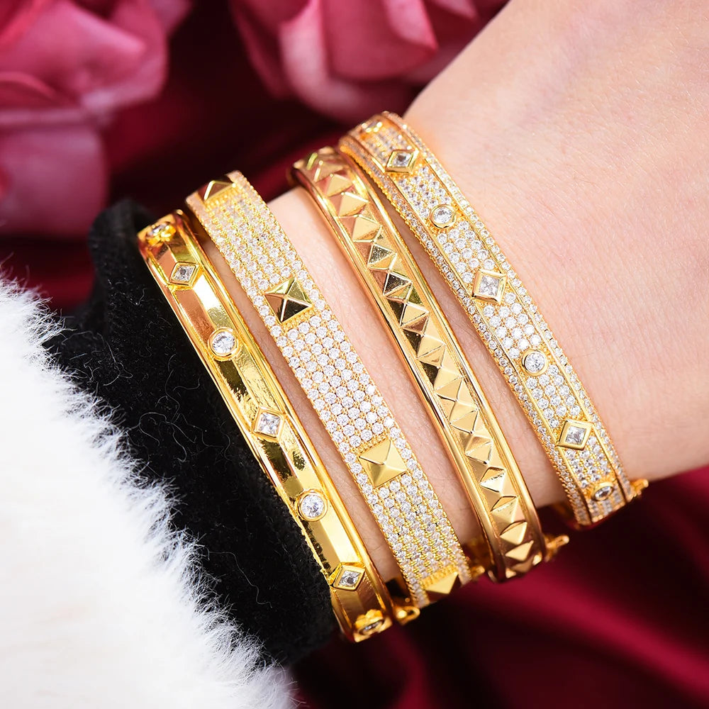 18K Gold and Platinum Plated Bangle