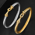 18K Gold and Platinum Plated Bangle - My Luxury Closet