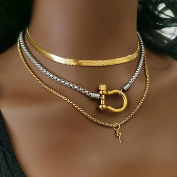 18K Gold Plated Stainless Steel Necklace