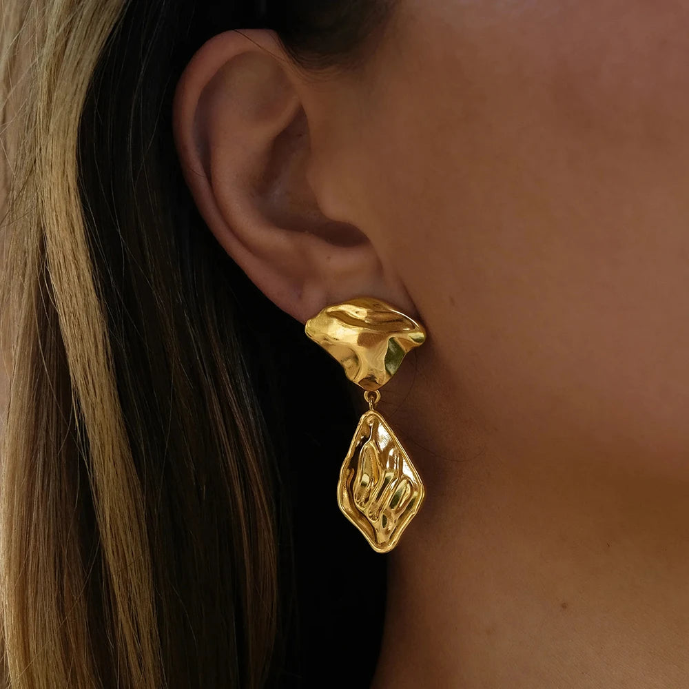 18K Gold Plated Stainless Steel Earrings