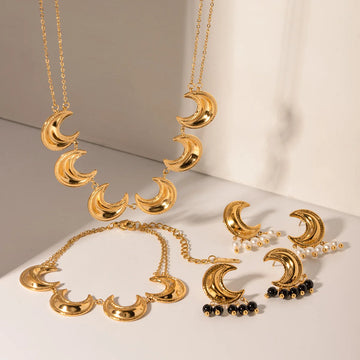 18K Gold Plated Stainless Steel Jewelry Set