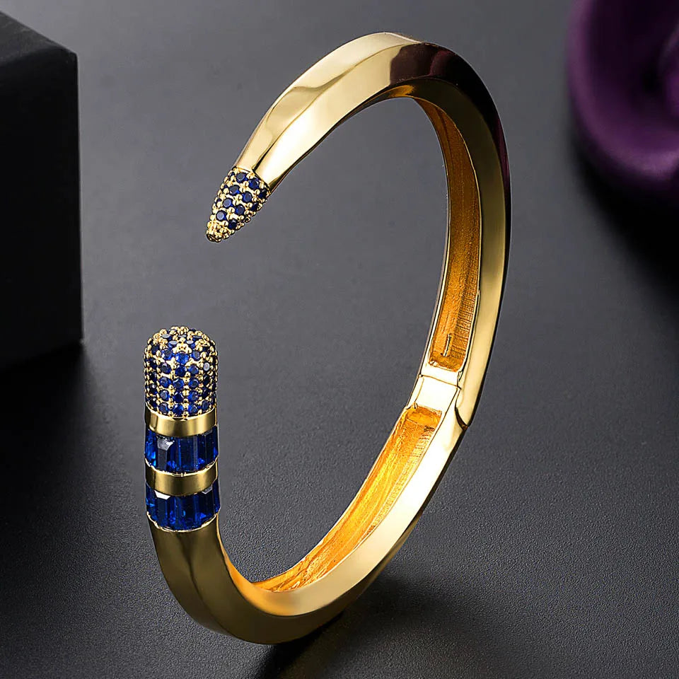 18K Gold and Platinum Plated Bangle 16cm