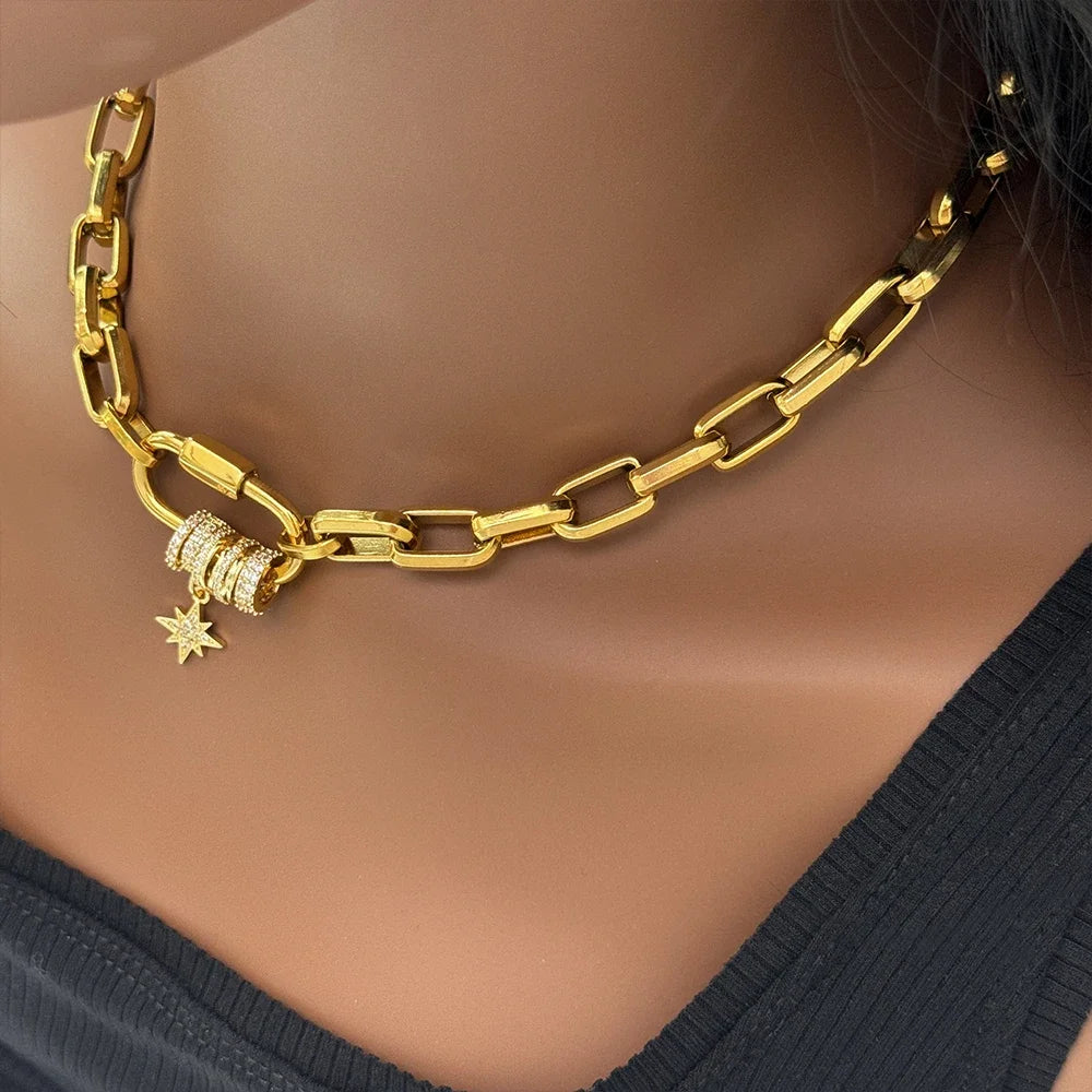 18K Gold Plated Stainless Steel Necklace