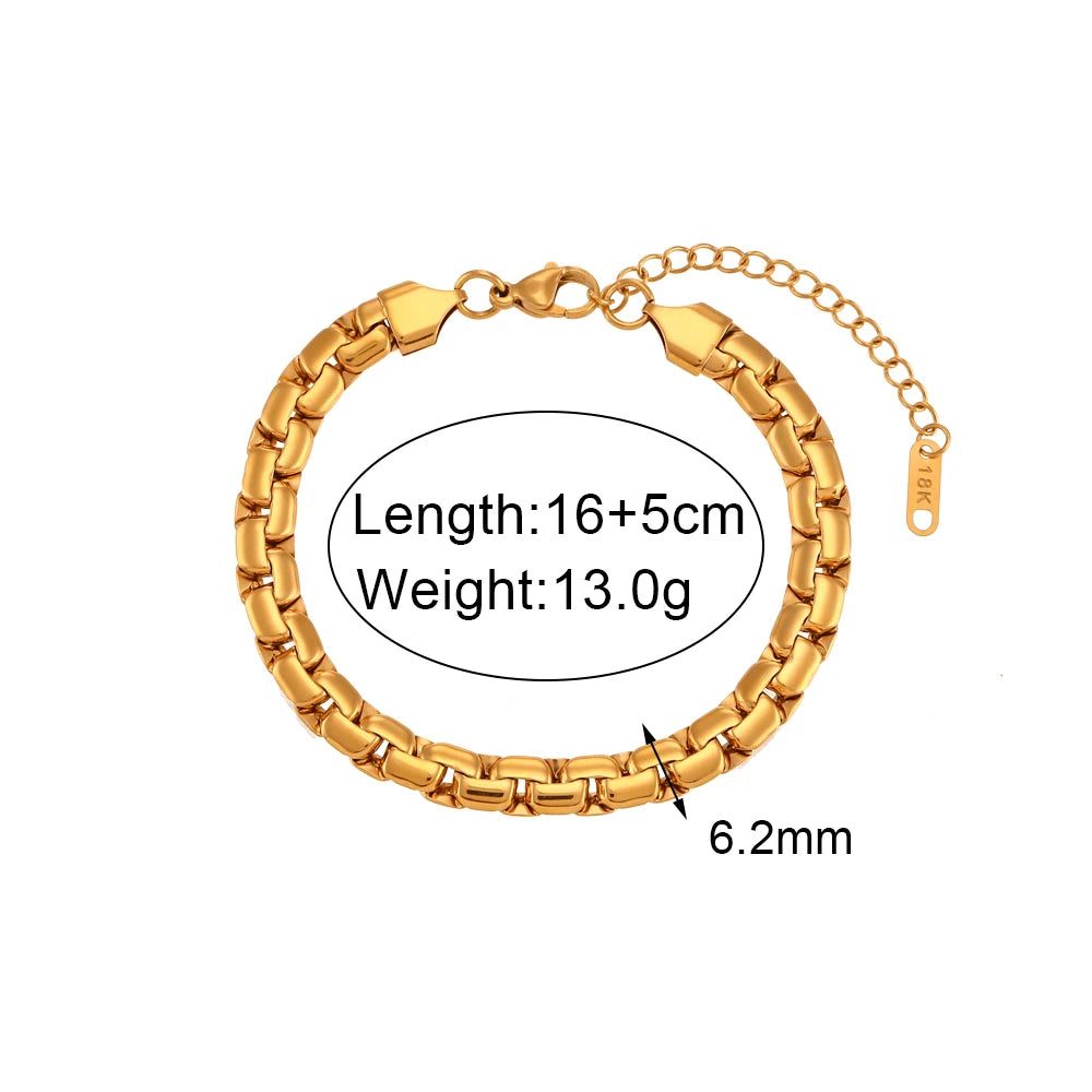 18K Gold and Platinum Plated Stainless Bracelets - My Luxury Closet