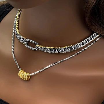 18k Gold Plated Stainless Steel Choker Necklace