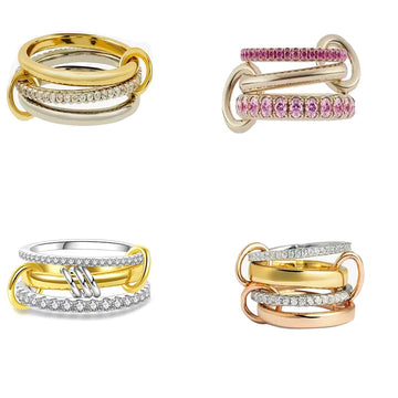 Gold and Platinum Plated Cubic Zirconium Ring