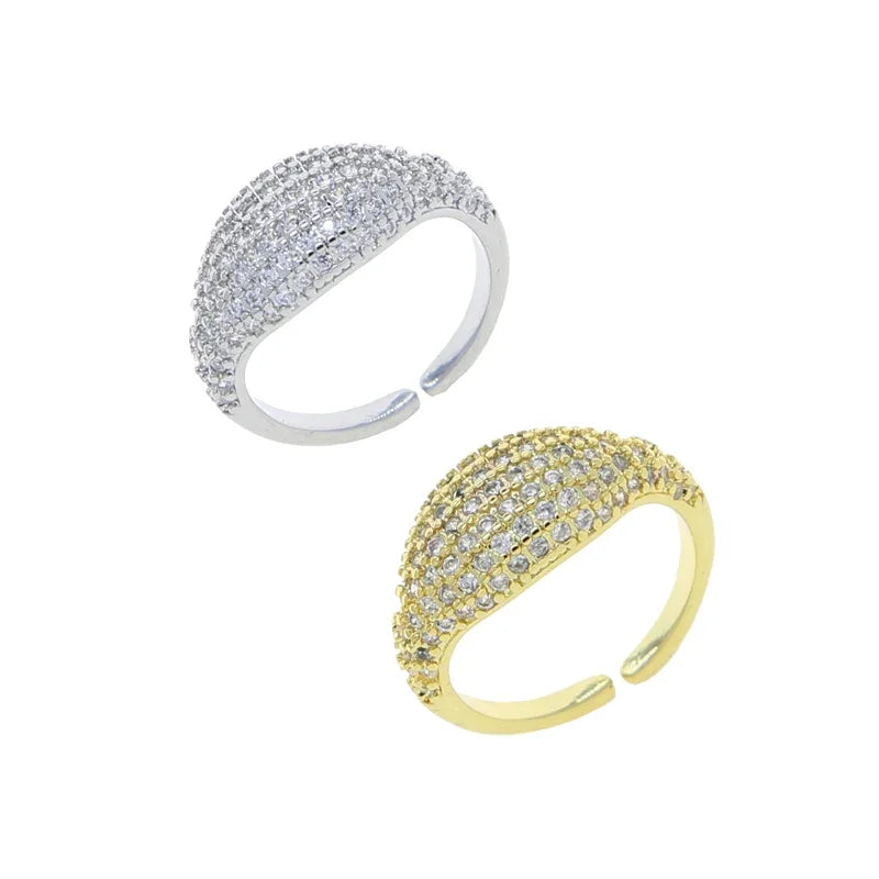 5A Cubic Zirconia Gold and Platinum Plated Ring