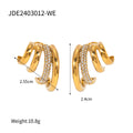 18K Gold and Platinum Plated Stainless Steel Earrings - My Luxury Closet