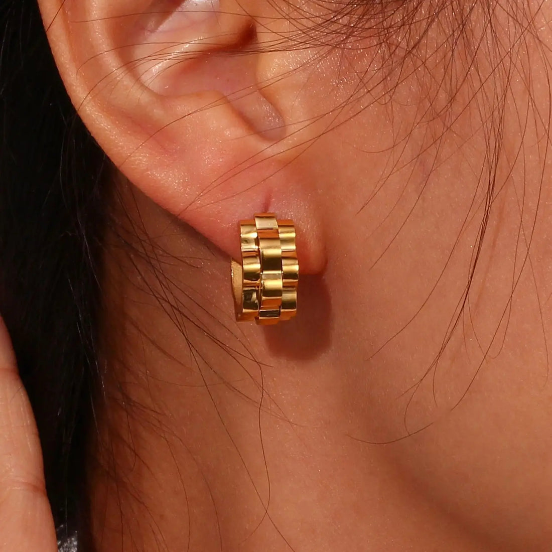 18K Gold Plated Stainless Steel Earrings