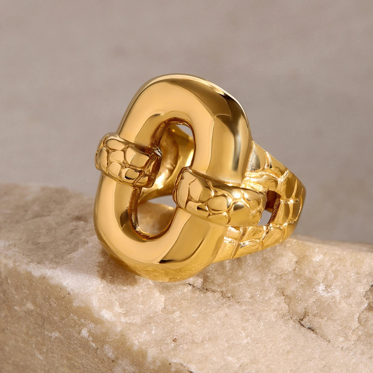 18K Gold Plated Stainless Steel Ring