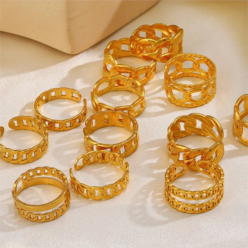 18K Gold Plated Stainless Steel Ring