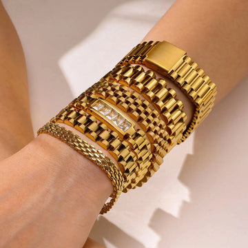 18K Gold Plated Stainless Steel Bracelets