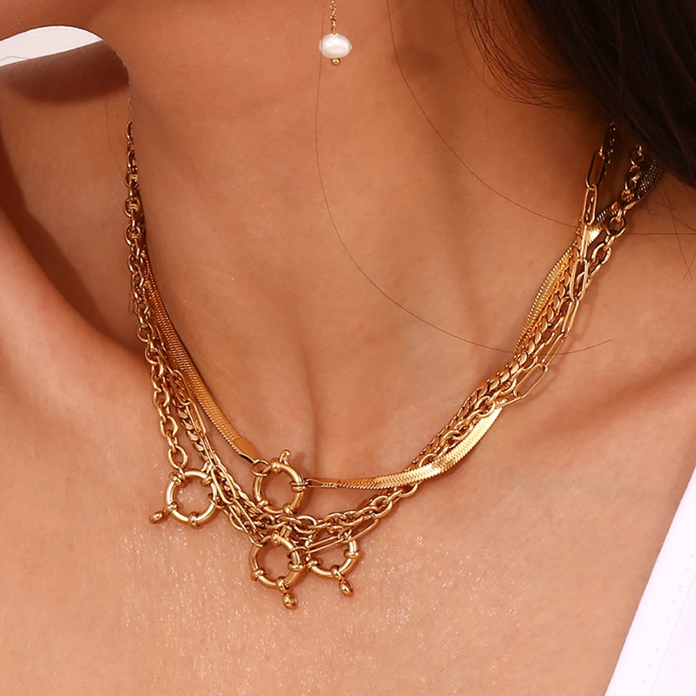 18K Gold Plated Stainless Steel Necklace