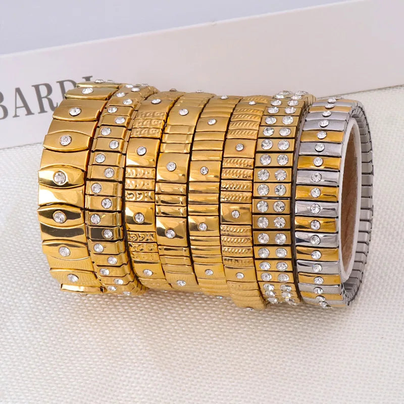 18K Gold and Platinum Plated Stainless Steel Bracelet