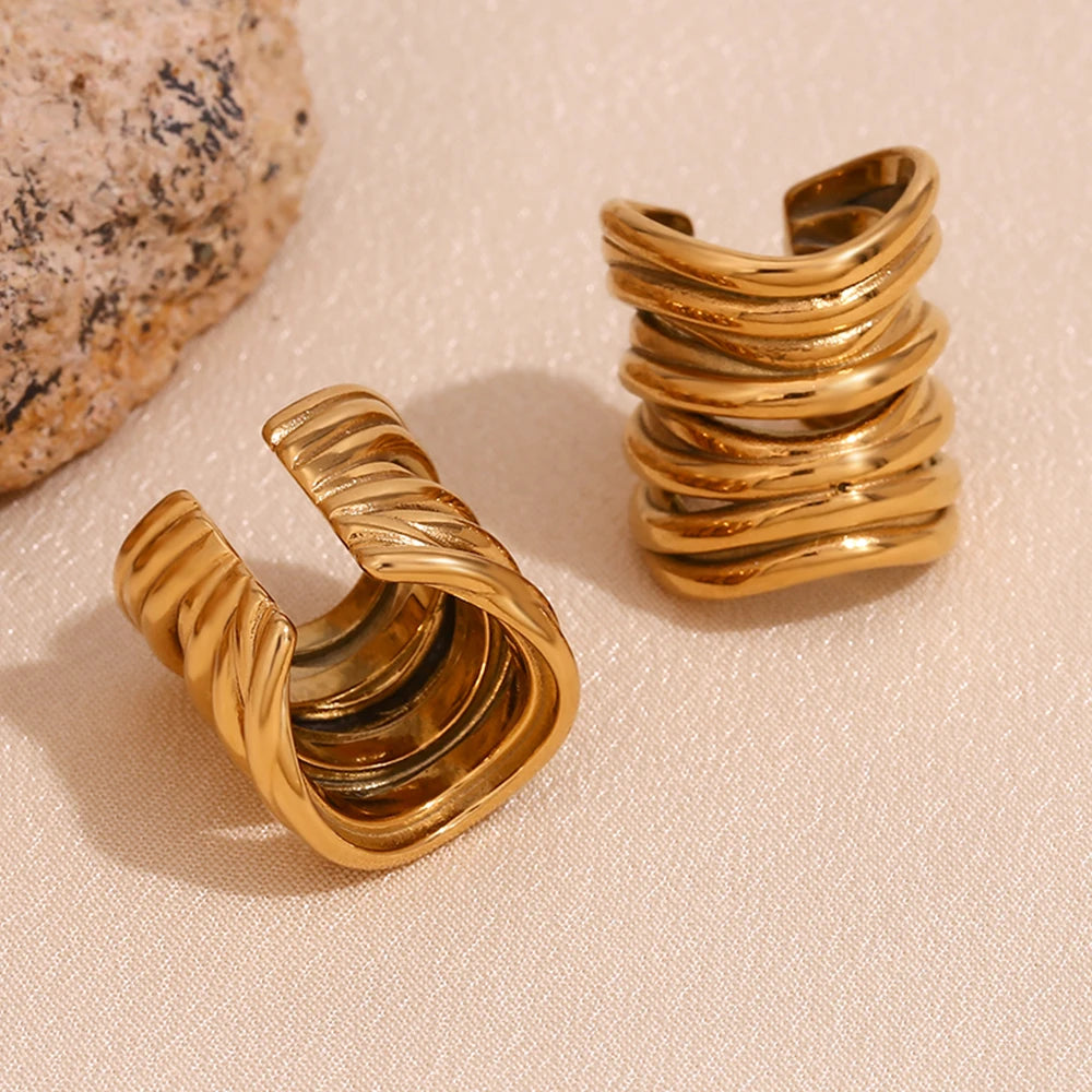 18K Gold Plated Stainless Steel Earrings