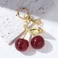 Gold Plated Red Cherry Keychain - My Luxury Closet