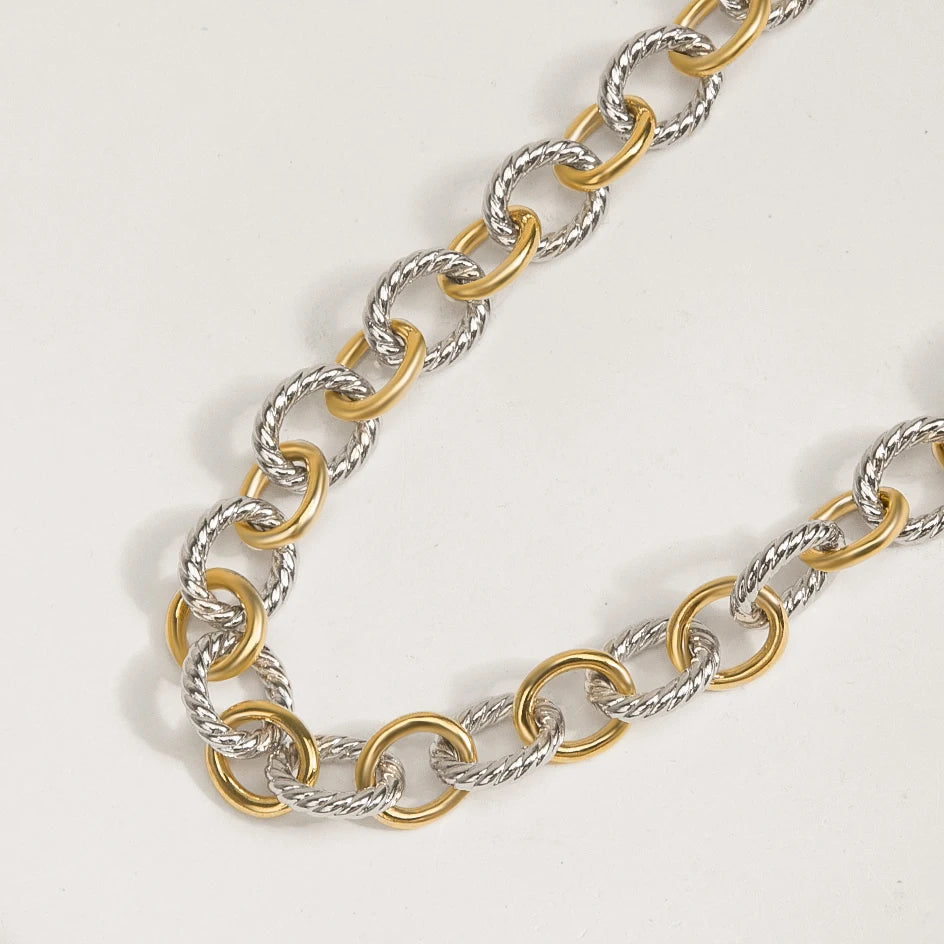 18K Gold and Platinum Plated Necklace - My Luxury Closet