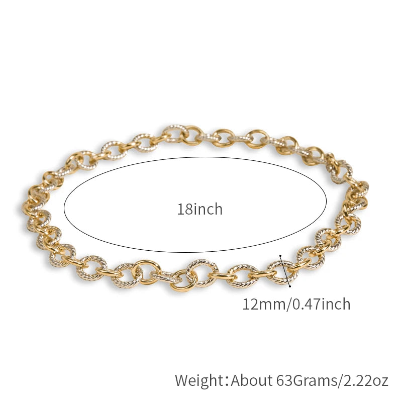 18K Gold and Platinum Plated Necklace - My Luxury Closet