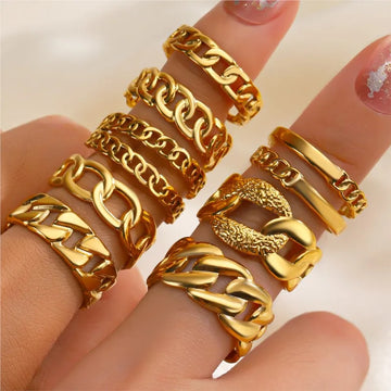 18K Gold Plated Stainless Steel Ring