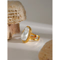 18K Gold and Platinum Plated Stainless Steel Ring - My Luxury Closet