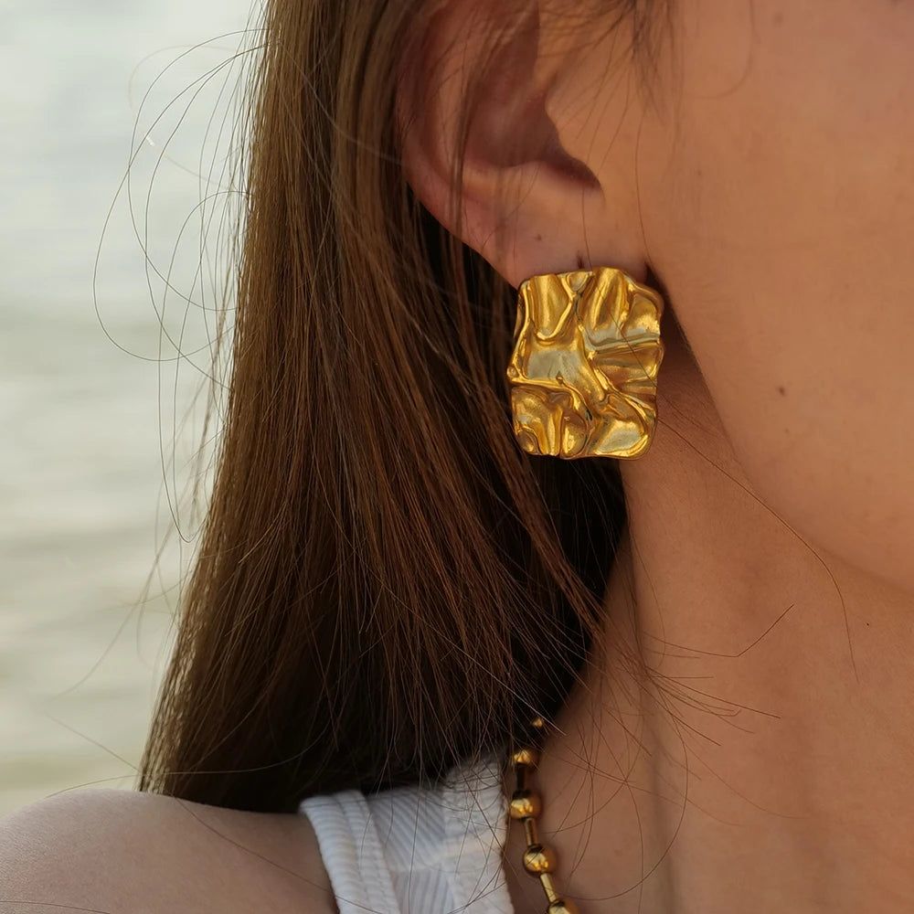 18K Gold Plated Stainless Steel Earrings