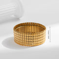 18K Gold and Platinum Plated Stainless Steel Bangle - My Luxury Closet