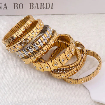 18K Gold and Platinum Plated Stainless Steel Bracelet