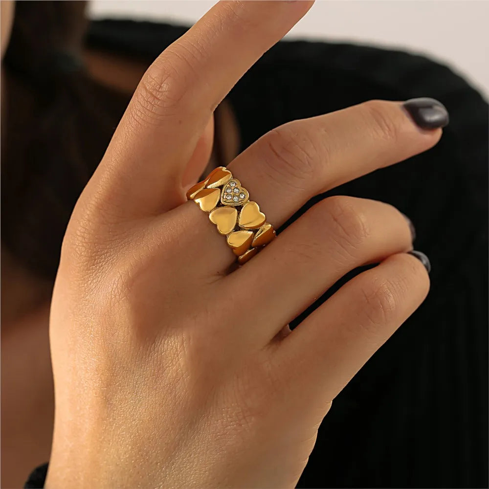 18K Gold and Platinum Plated Stainless Steel Ring