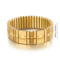 18K Gold and Platinum Plated Stainless Steel Bangle - My Luxury Closet